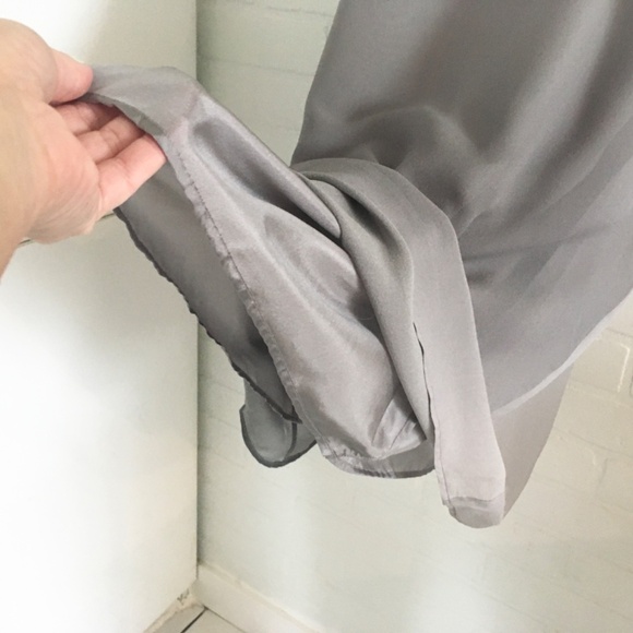 Eileen Fisher Mini Dress Sleeveless 100% Silk Gray Ombré Minimalist Sz S Petite - Picture 8 of 15